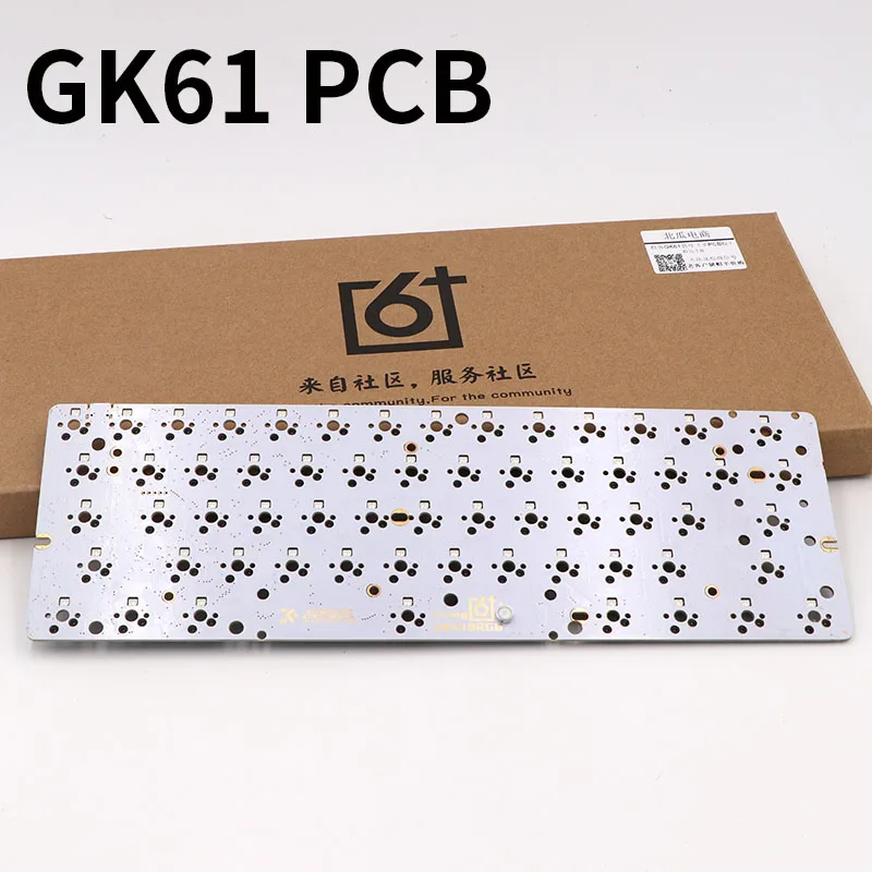 

BGKP new arrival GK61 pcb RGB 60% 61KEYS HOT SWAP PCB diy mechanical keyboard hotswap socket