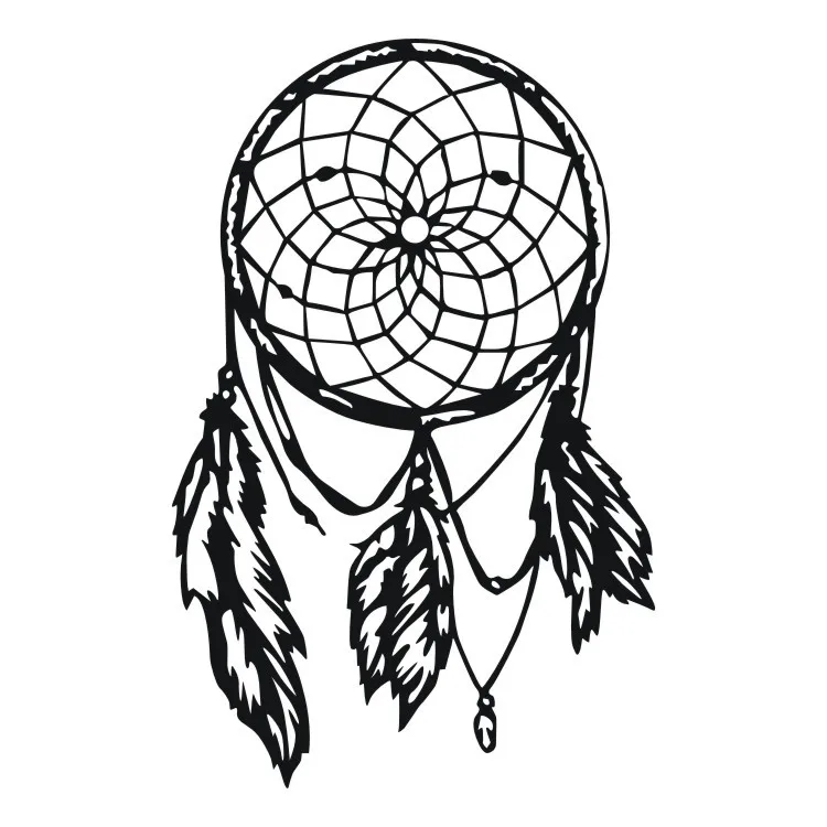 

Dream Catcher laptop Sticker classical style Night Symbol Removable Feathers car Sticker black or white Vinyl computer QT05