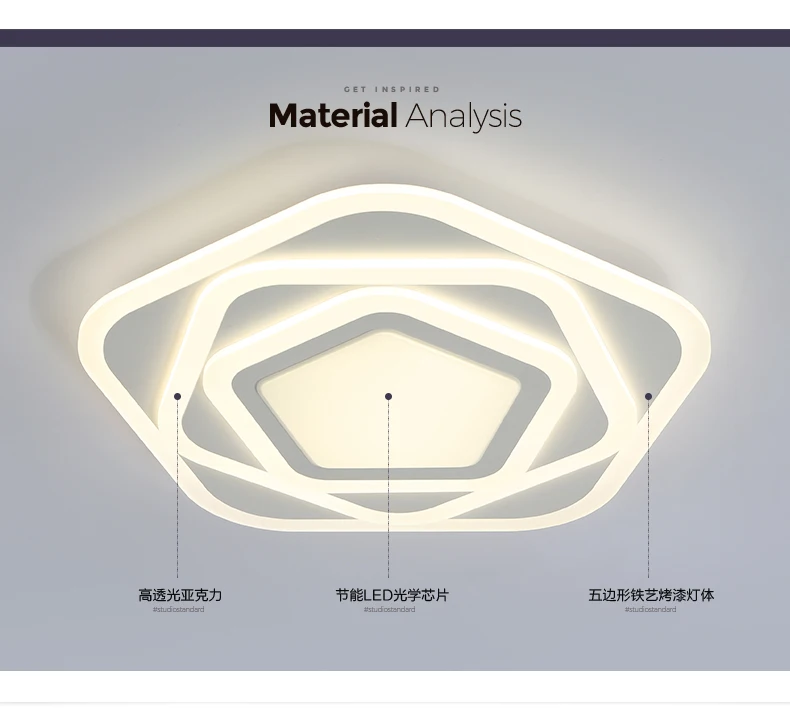 Пост-современный светодиодный Потолочные светильники Утюг домашнего освещения Гостиная Спальня светодиодный Потолочные светильники с
