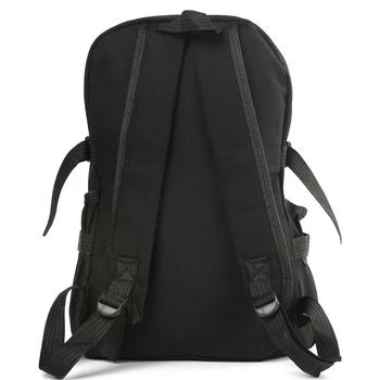 

Men Vintage Canvas Backpack Rucksack Satchel Hiking Bag Outdoor Bag (Black)