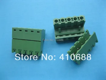 

100 Pcs 5 way/pin Pitch 5.08mm Screw Terminal Block Connector Pluggable Type Green 2EDCK-2EDCV-5.08