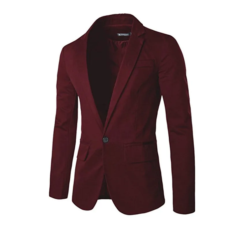 New Men's Suit Jacket Red White And Black Lapel A Button Men's Prom