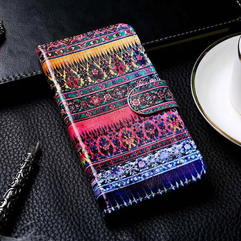 Stand Flip Leather Case For Samsung Galaxy Note 10 Plus 3 5 9 Note3 Note III Note4 Note10 Wallet Case PU Painted Bags Fundas - Цвет: S022