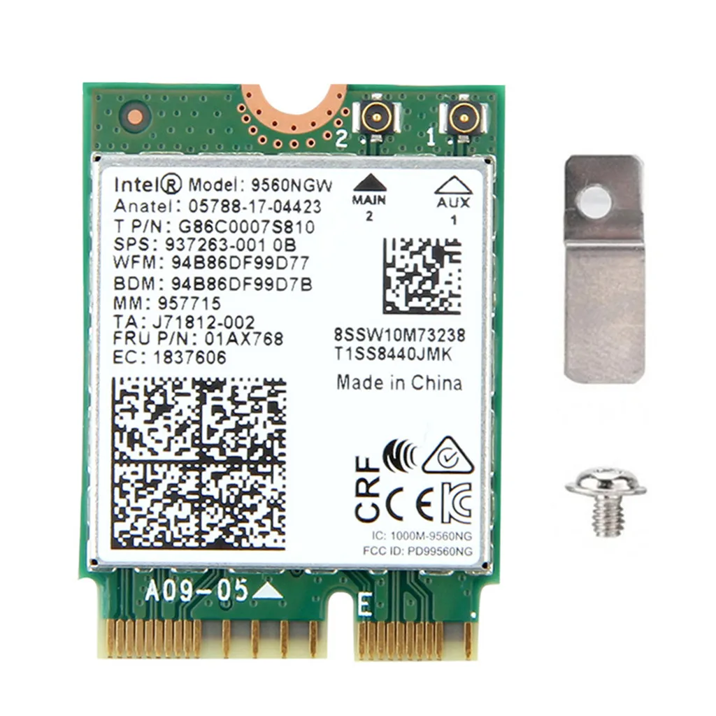 867 Мбит/с Беспроводная 9560NGW Wifi сетевая карта для Intel 9560 двухдиапазонный NGFF 2X2 802.11AC