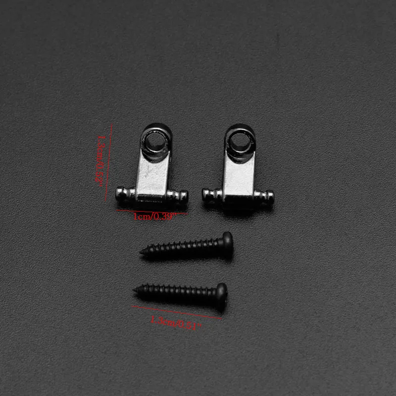 

2PCS Guitar Parts Bridges Electric Guitar Headstock Ball Bearing Press String Buckle Black Durable
