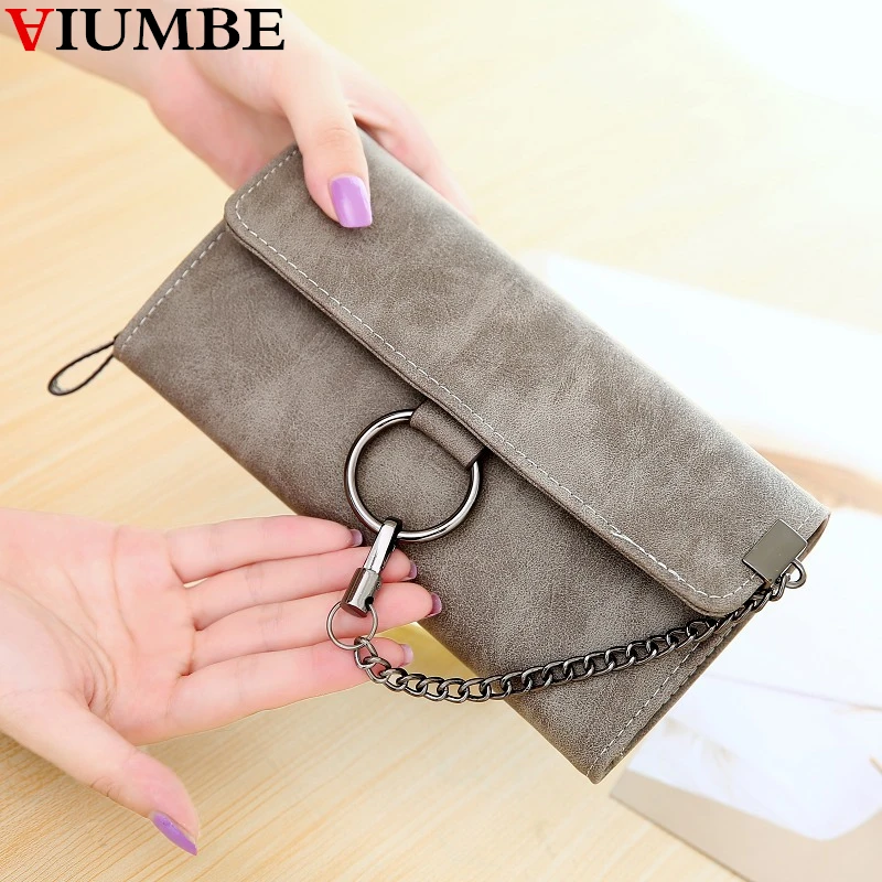 

2018 Fashion Retro Matte Leather Wallet Women Long Purse Clutch Women Casual Hasp Dollar Price Wallet Female Handbag Carteira