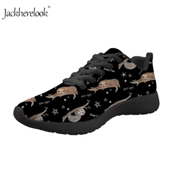 

Jackherelook 2019 Fashion Casual Men Shoes Breathable Cute Animal Sloth Printed Sneaker Mesh Lace Up Outdoor Shoes For Teen Boys