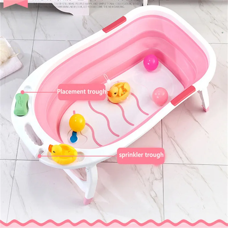  Baby ShowerTubs Multifunctional Folding Bathtub For Children Portable Seatable Reclining Enlarged P