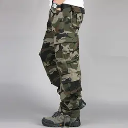 2018 Новые камуфляжные военные брюки-карго мульти-карманы мешковатые армейские штаны повседневные штаны комбинезоны армия тактические