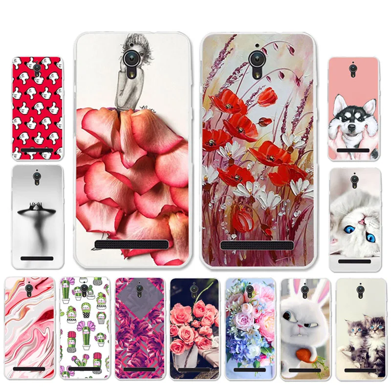 

Ojeleye DIY Patterned Silicon Case For Asus Zenfone C ZC451CG Case Soft TPU Cartoon Phone Cover Bags Anti-knock Shell