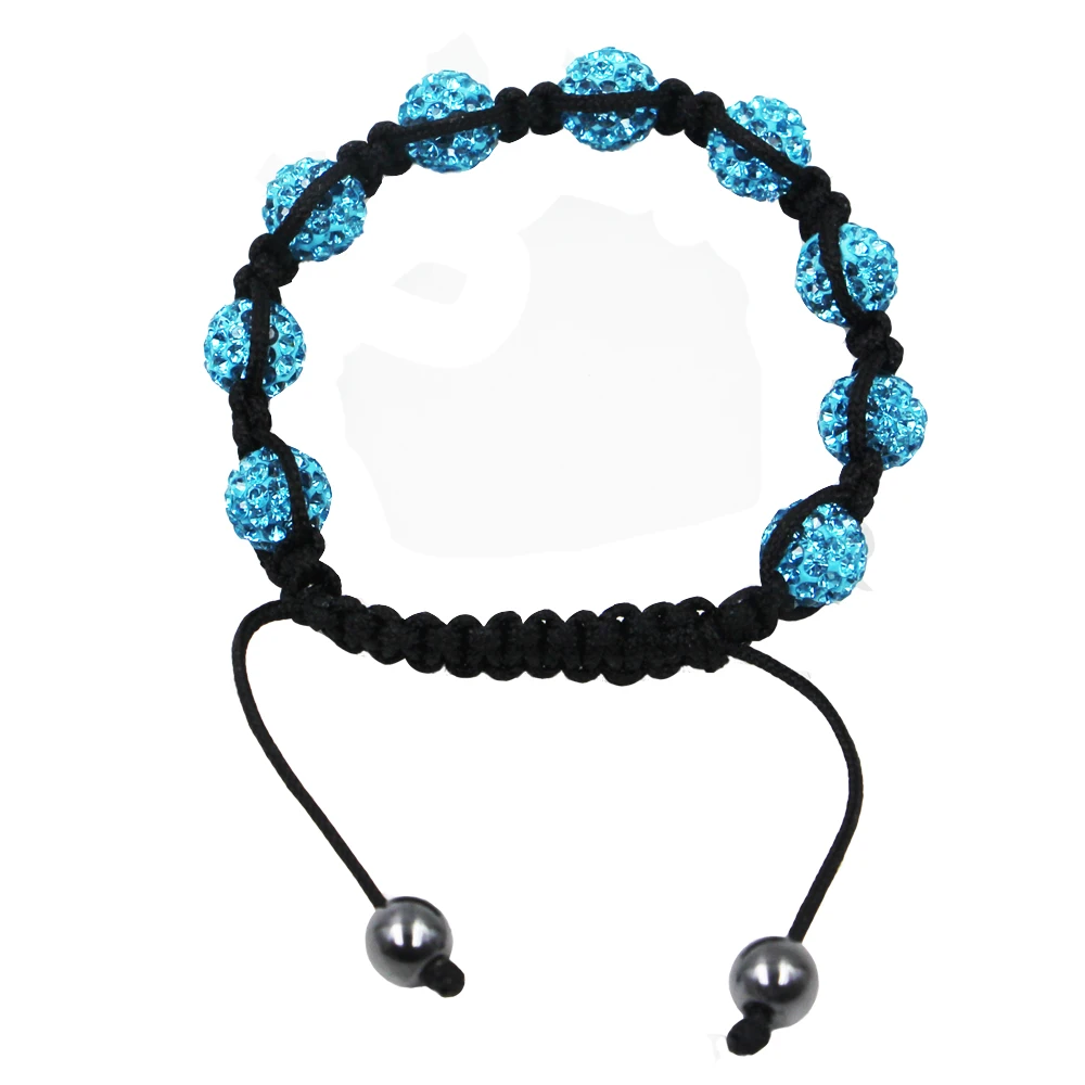 1 Piece Shambhala Bracelet Light Blue Beads Women Trendy Shambala