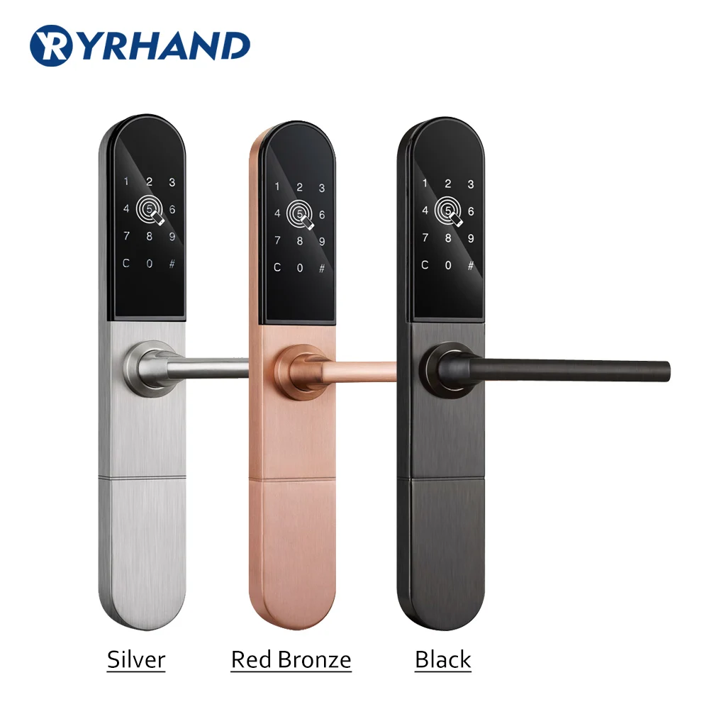 US $156.43 Waterproof Keyless European Bluetooth WiFi Electronic Door Lock App Smart Digital Code Lock For Aluminum Door