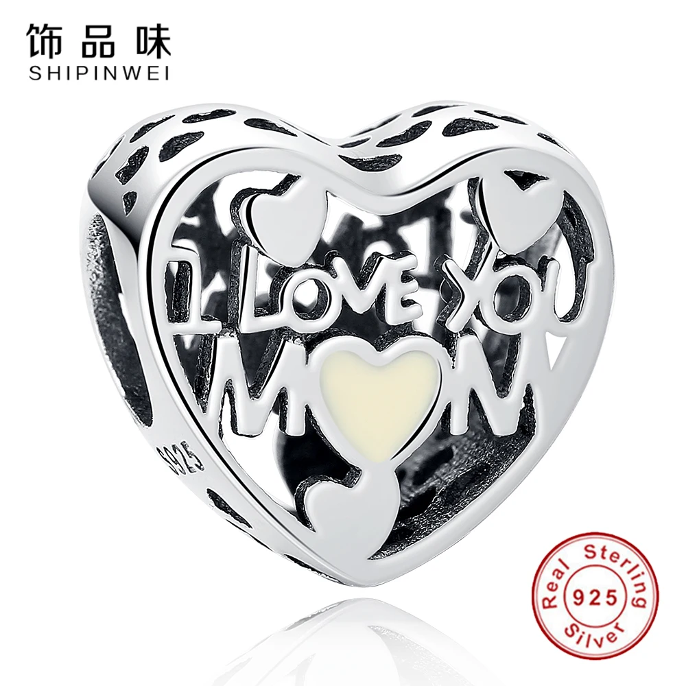 Buy EVOJEW 925 silver Heart charms I Love You MoM