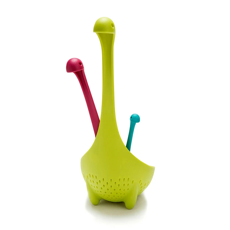 3pcs kitchen set ness monster dinosaur spoon strainers combination Colander Cooking Tools set free color D01908