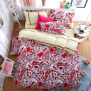 

Juwenin UNIHOME Luxury Full/Queen Duvet cover set 300 thread count fiber reactive prints bedding set AIQINGMIYU