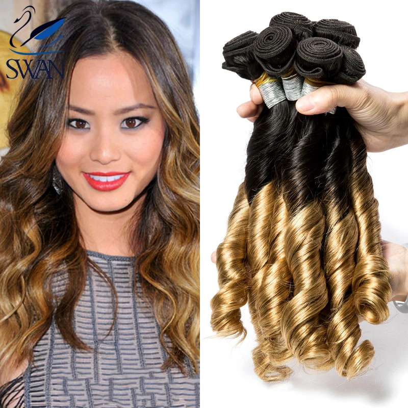 Hot Selling 9a Two Tone Colored Virgin Ombre 4pcs Brazilian Spiral