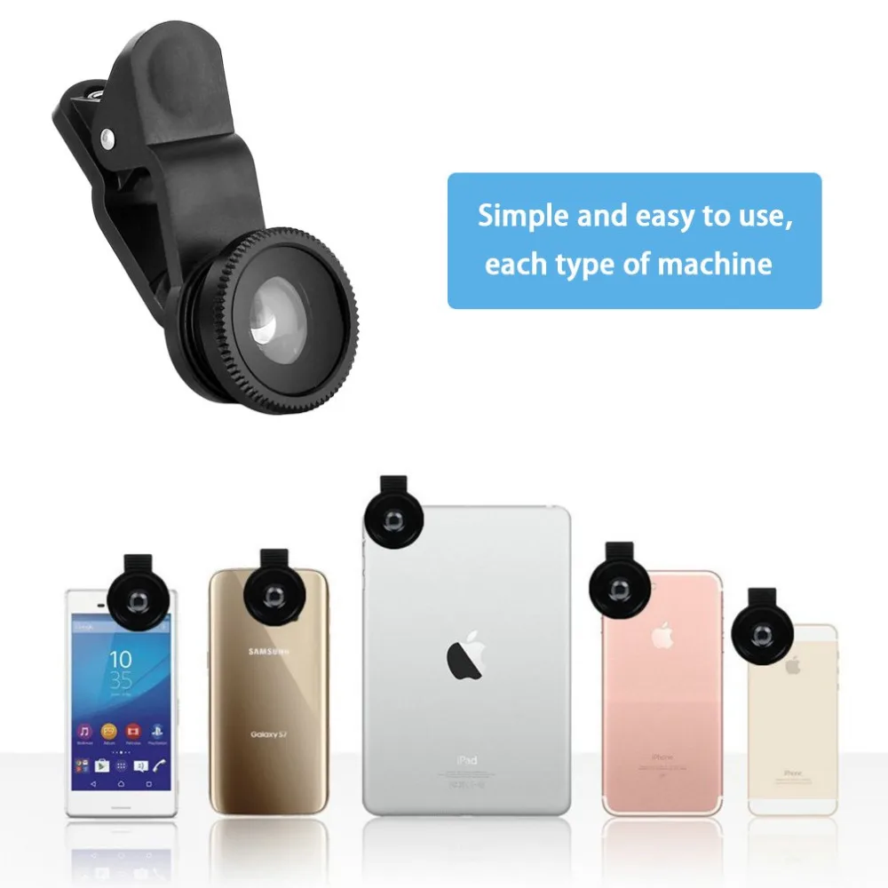 Ahowie 3in1 Wide Angle Macro Fisheye Smartphone Lens Kits Camera Lenses On The Mobile Phone For Iphone 7 8 Plus X 10 2 With Clip (15)