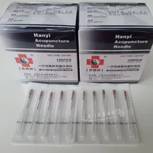 5 коробок 100 шт. hanyi одноразовые иглы для иглоукалывания одна игла с одной трубкой 0,18/0,20/0,25/0,30 мм