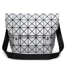fashion women Geometric drawing single shoulder bag bag Matt Japanese Lingge folding bag high-capacity Commuter 30*11*29cm