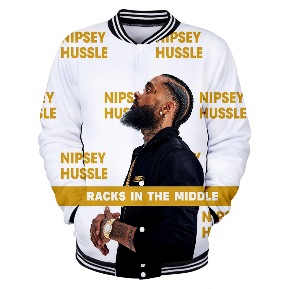 Мужские куртки и пальто Nipsey Hussle Harajuku 3d бейсбольные куртки для колледжа хип-хоп повседневная одежда мужская бейсбольная Толстовка на заказ