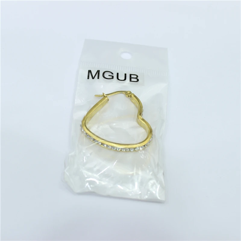 MGUB ювелирные изделия из нержавеющей стали 316L, серьги золотого цвета, женские модные изысканные ювелирные изделия с кристаллами, серьги LH147