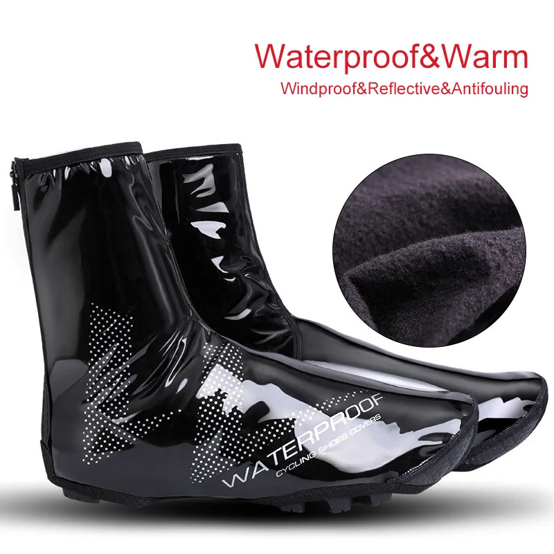 

JOSPOWER New Autumn Winter Cycling Warm Shoes Cover Waterproof Antifouling Bicycle Overshoes MTB Road Bike Shoes Cover