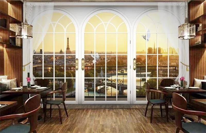 3d-murals-wallpaper-HD-Paris-window-photo-custom-non-woven-Sticker-room-sofa-TV-background-wall (4)