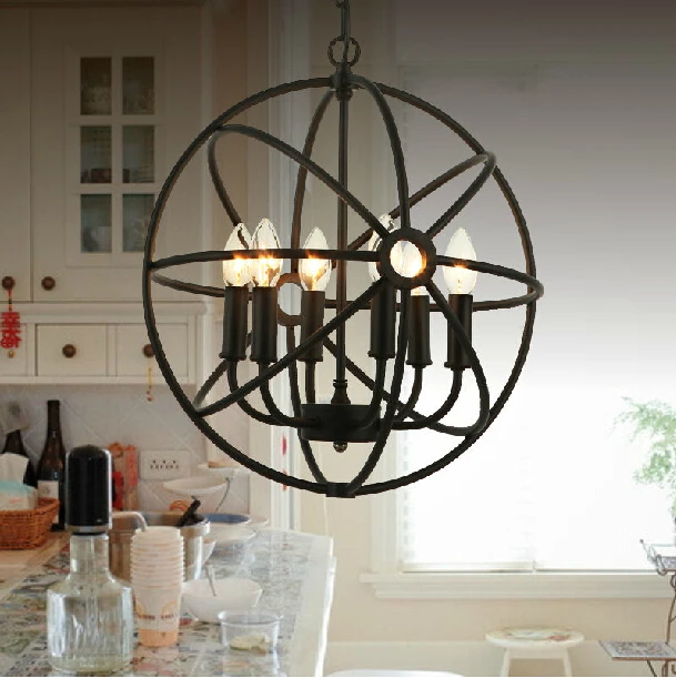 Industrial vintage Circular pendant lights light led hanglamp loft decor lamps light fixtures hanging lamp Living room Bedroom