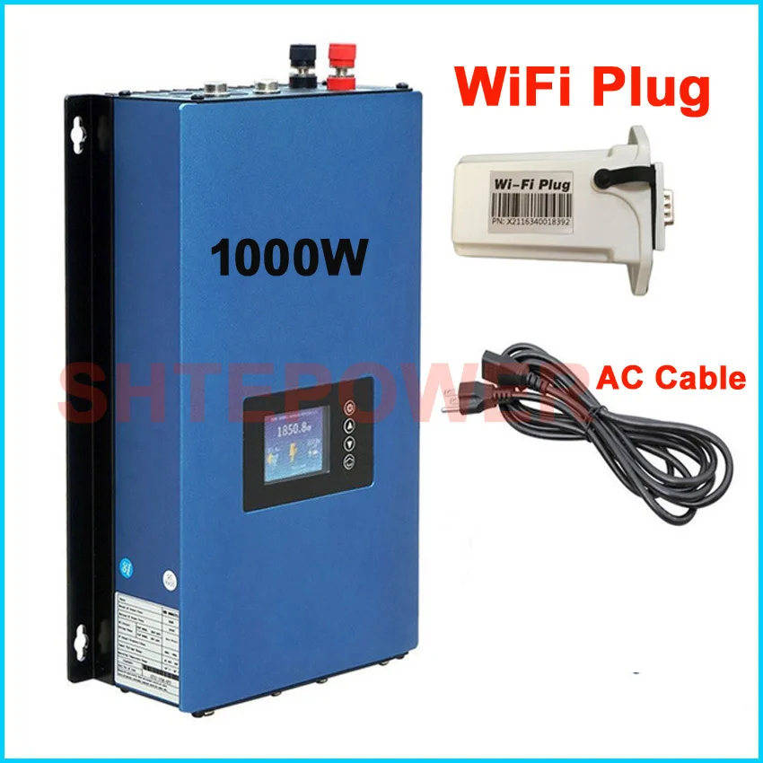

Grid tie connected solar power inverter 1000w New generator with wifi plug MPPT discharge battery working mode DC 24v to AC220v