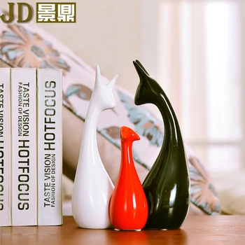 

Creative ceramics home decoration crafts ornaments modern European living room TV cabinet three home furnishings