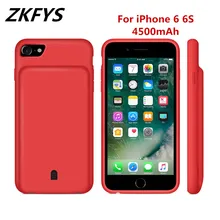 ZKFYS 4500 mAh портативное зарядное устройство большой емкости чехол для iPhone 6 6 S тонкое и Легкое быстрое зарядное устройство для телефона крышка батареи