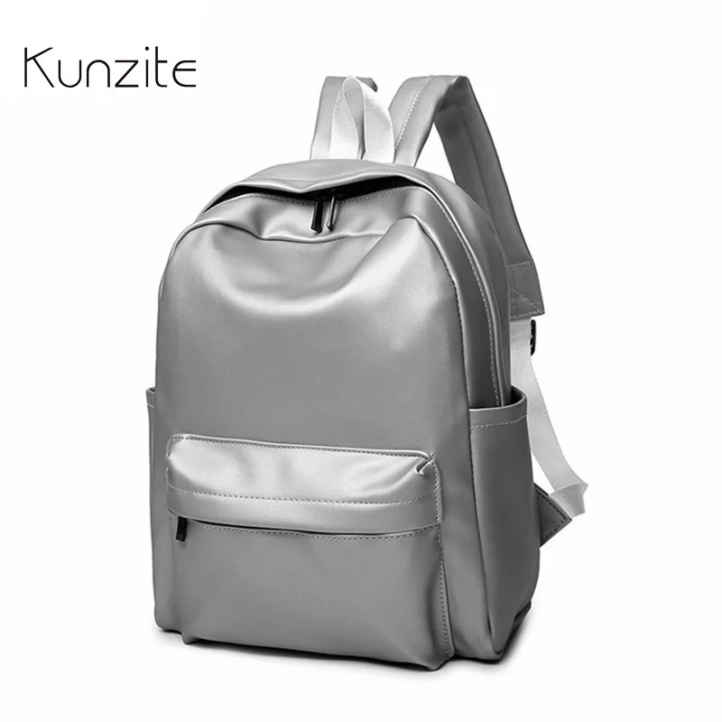 Kunzite Unisex Fashion Women Backpack Pu Leather Backpack for Girls School Bags Ladies Backpack Bookbag Sac a Dos Femme Rucksack bookbags-for-girls