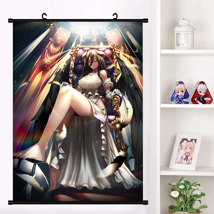 

Anime Overlord Ainz Ooal Gown shalltear bloodfallen Wall Scroll Mural Poster Wall Hanging Poster Home Decor Collection Gifts