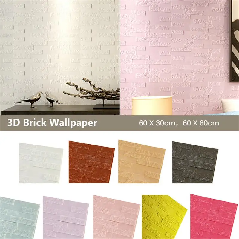 Innovative 3D Wallpaper PE Foam DIY Wall Stickers Home