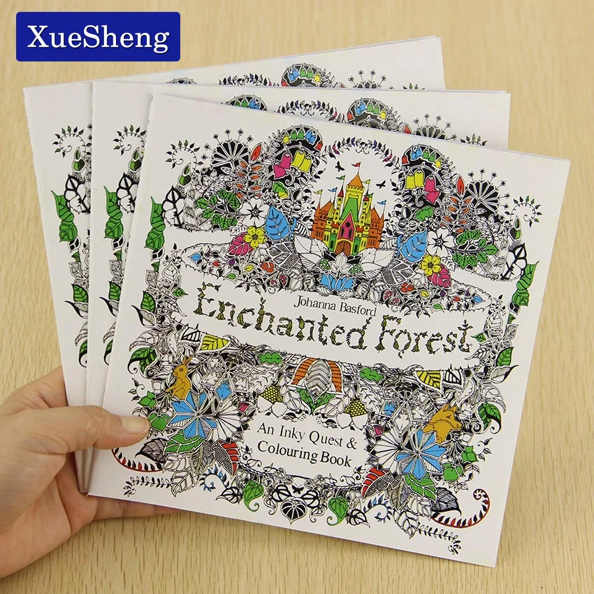 Download 24 Pages Enchanted Forest English Edition Coloring Book For Children Adult Relieve Stress Kill ...