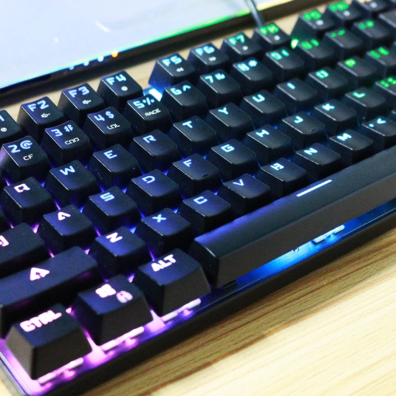 Проводная Механическая клавиатура Motospeed CK104 игровая с RGB подсветкой и защитой от