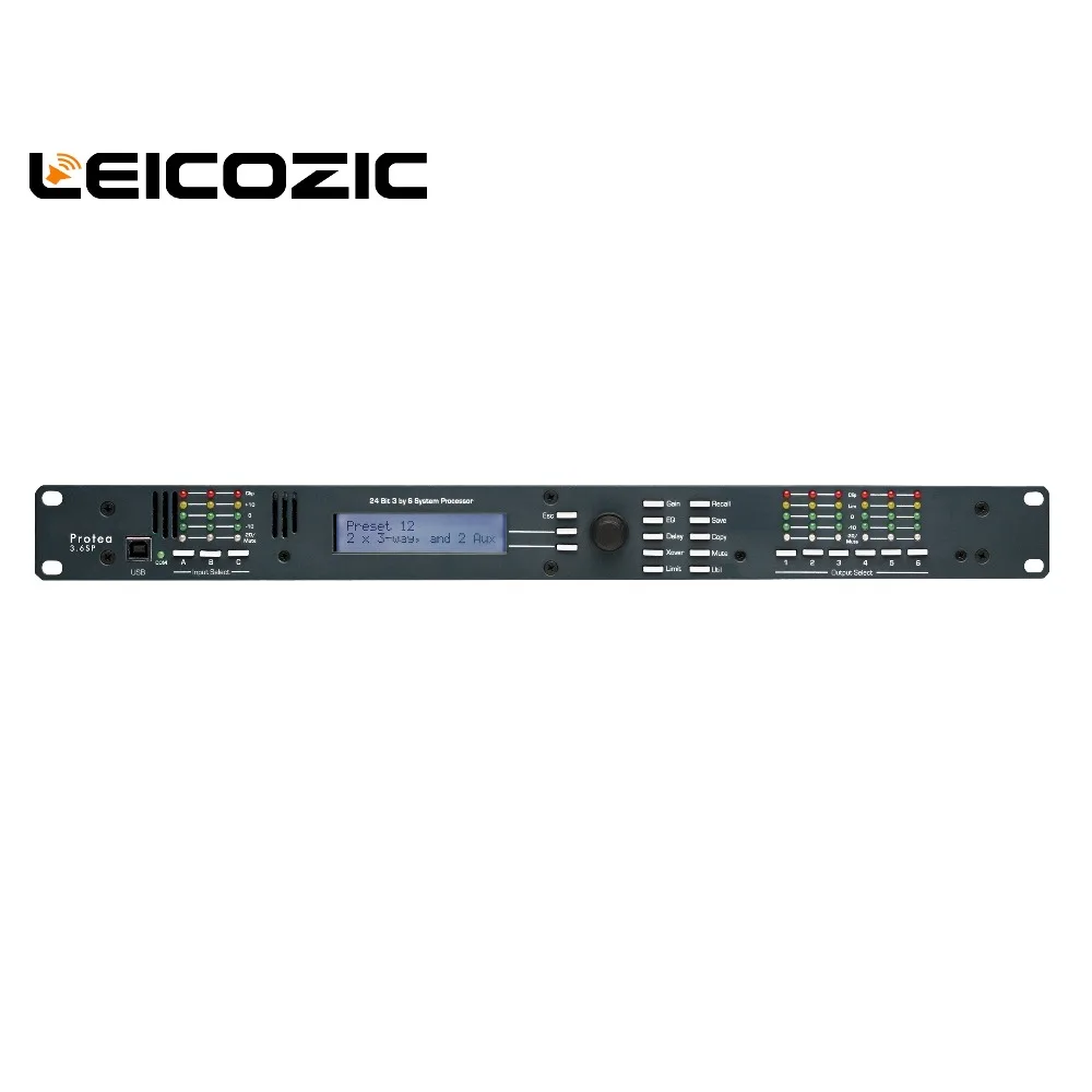 Leicozic 3.6SP цифровой аудиопроцессор 1:1 версия 3 вход 6 выход dsp процессор живой звук профессиональное управление громкоговорителем