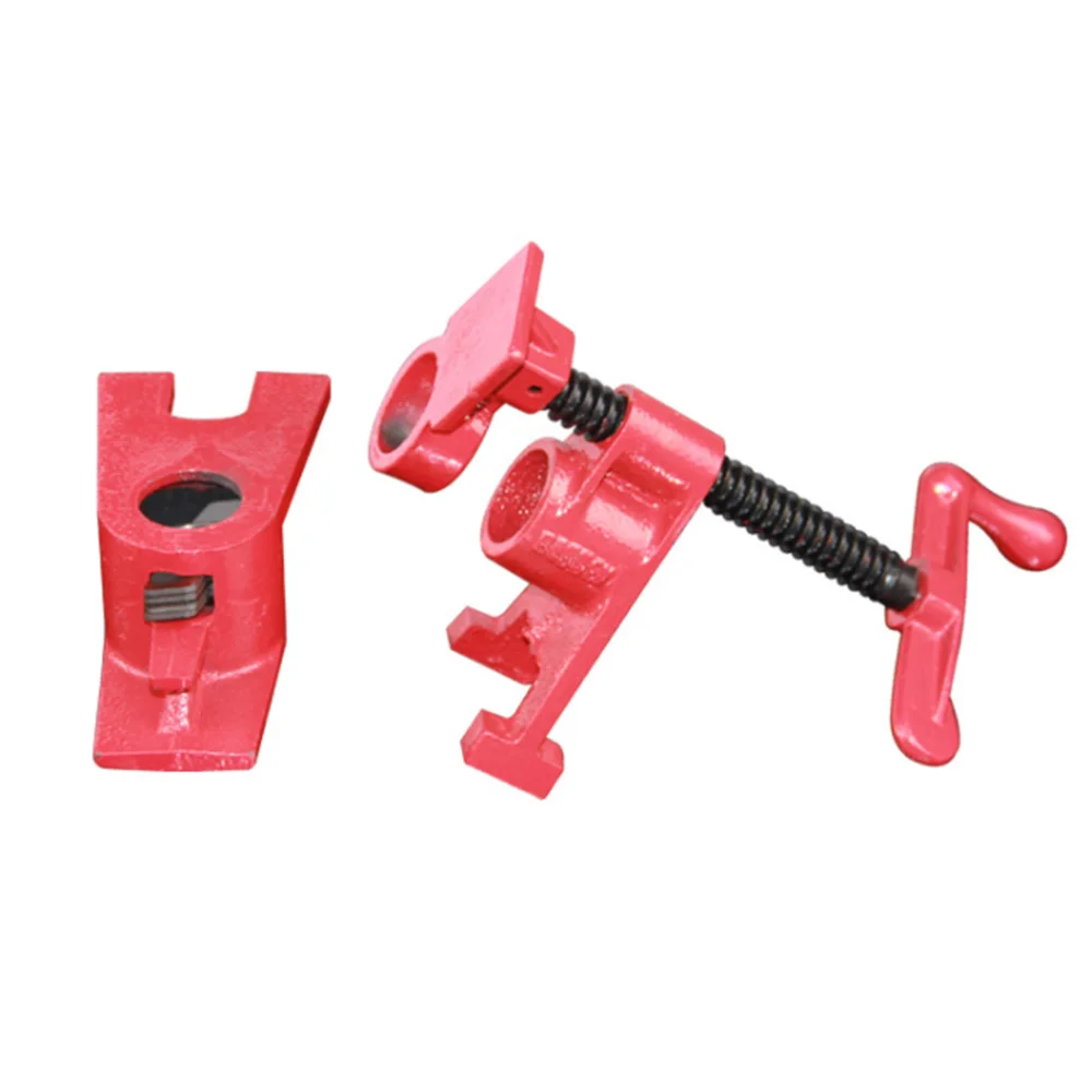 

Cast Iron Wood Gluing Pipe Clamp Quick Release 1/2 3/4 Inch Clip Set Woodworking Tool