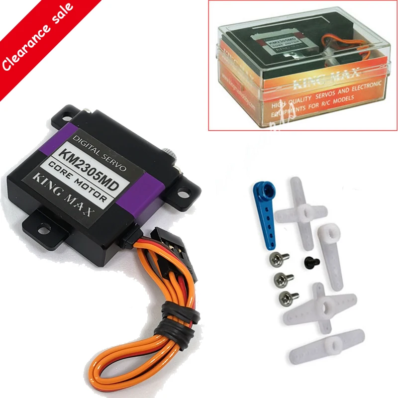 

KINGMAX 23g 5.5kg.cm KM2305MD CNC Aluminium Hulls and Structure Metal Gears Mini Wing Servo Dual Ball Bearings
