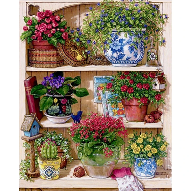 

5D Handmade diamond painting scenery Diamond Embroidery Picture Flowers Diamond Drawing Mosaic Home Bedroom Decor