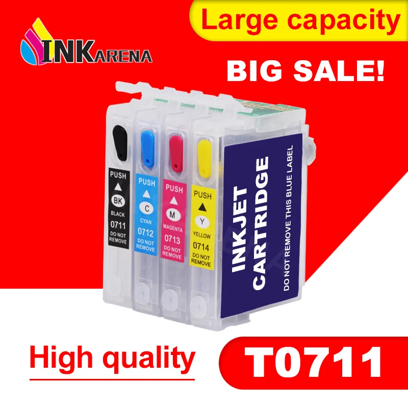 Заправочный картридж T0711 для Epson DX8450 DX9400 DX9400F SX110 SX210 SX410 SX510W SX115 SX215 SX415 SX515 BX310FN S20 SX100