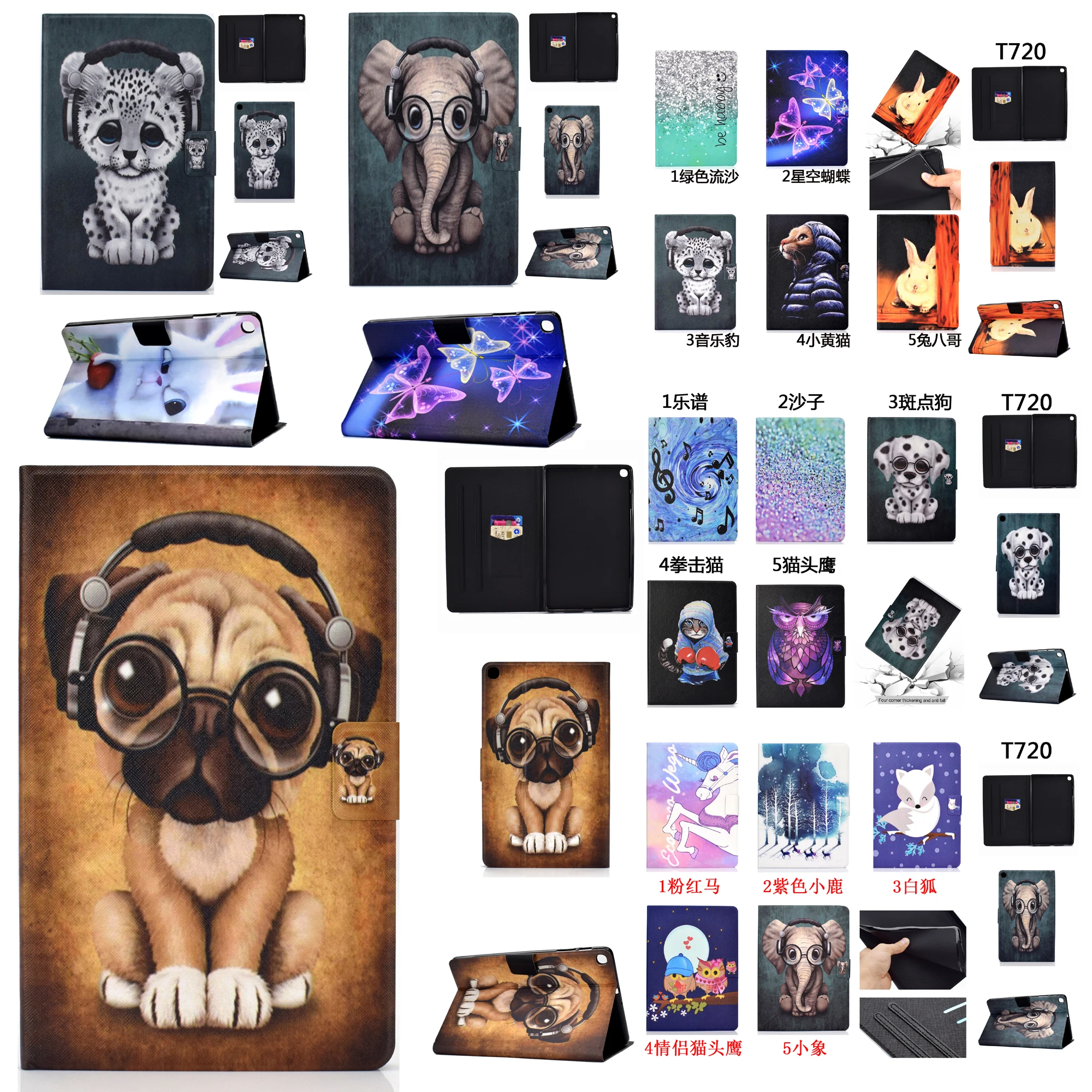 

Slim Magnetic Flip Stand PU Leather Skin Smart Cover Case For Samsung Galaxy Tab S5e 10.5 T720 T725 SM-T720 SM-T725 Tablet Coque