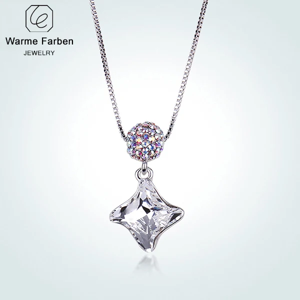 Warme Farben украшенное кристаллом от Swarovski ожерелье с шаровой мельницей хрустальное