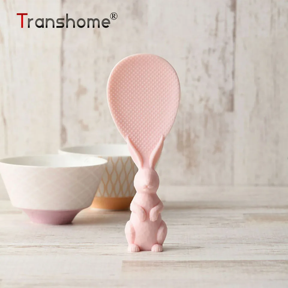 Transhome 1Pcs Rabbit Scoops Creative Vertical Non Stick Rice Scoops