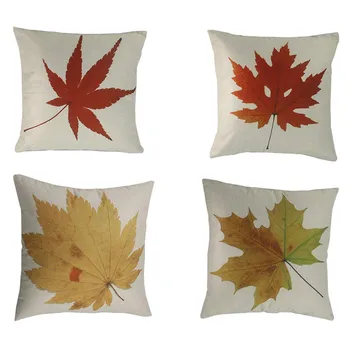 

Autumn Leaves Throw Pillow Covers Maple Leaf Fall Decorative Couch Cotton Linen Pillow cushion cases for sofa home car almofada