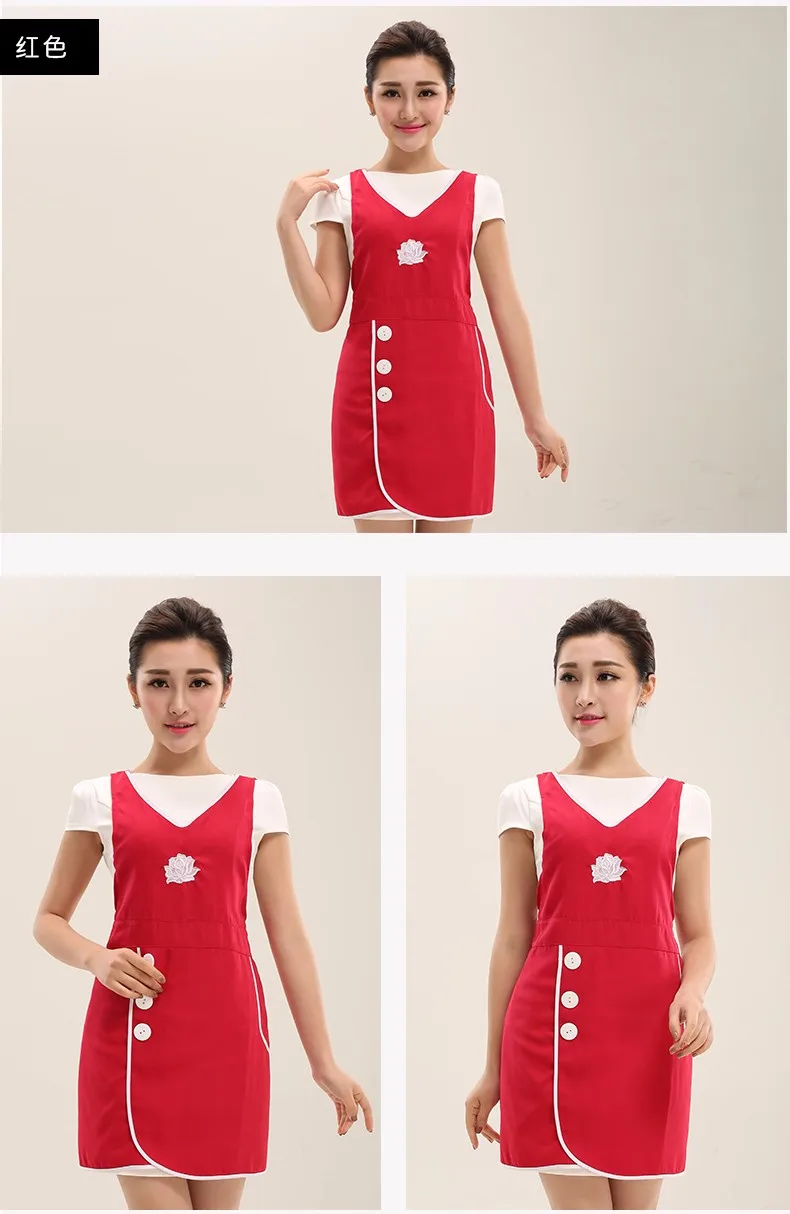 Милый фартук корейская мода заказной печатный логотип супермаркет магазин ногтей салон красоты платье-футляр Фартук женский