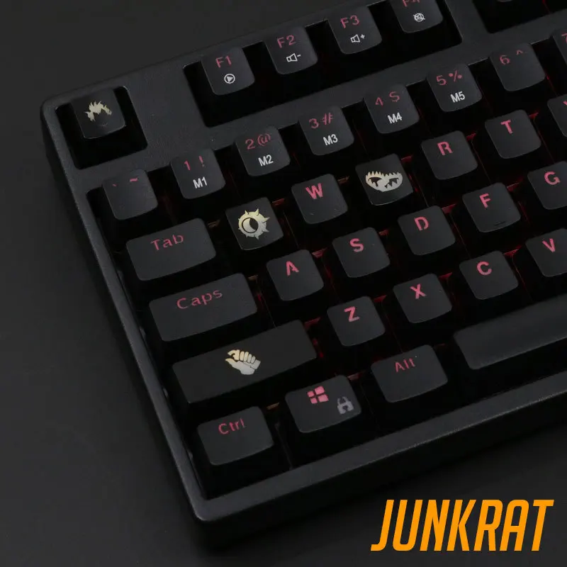 Abs Gravado Keycaps com Luz de Fundo para Overver Gamer Teclado Mecânico Shine-through Keycaps ow Preto Pcs Set - Imagem 3