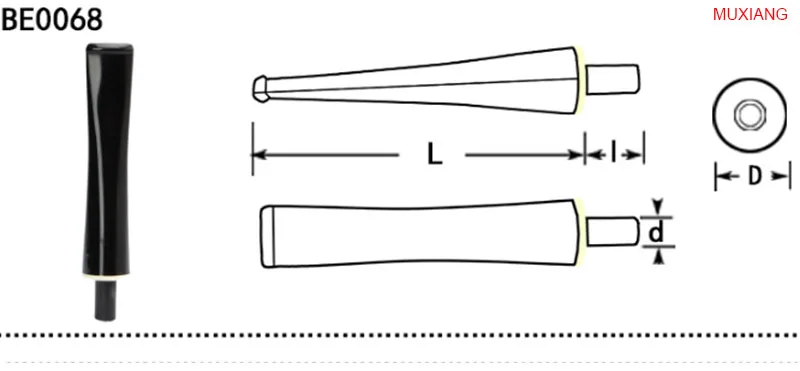 68 muxiang straight acrylic mouthpiece good quality tobacco pipe nozzle fit with 3 mm filter