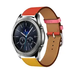 Кожаный ремешок для samsung galaxy watch 46 мм s3 pebble time Ticwatch 1 pro 22 мм для amazfit 1 2 s pace huawei watch GT 2 pro ремешок