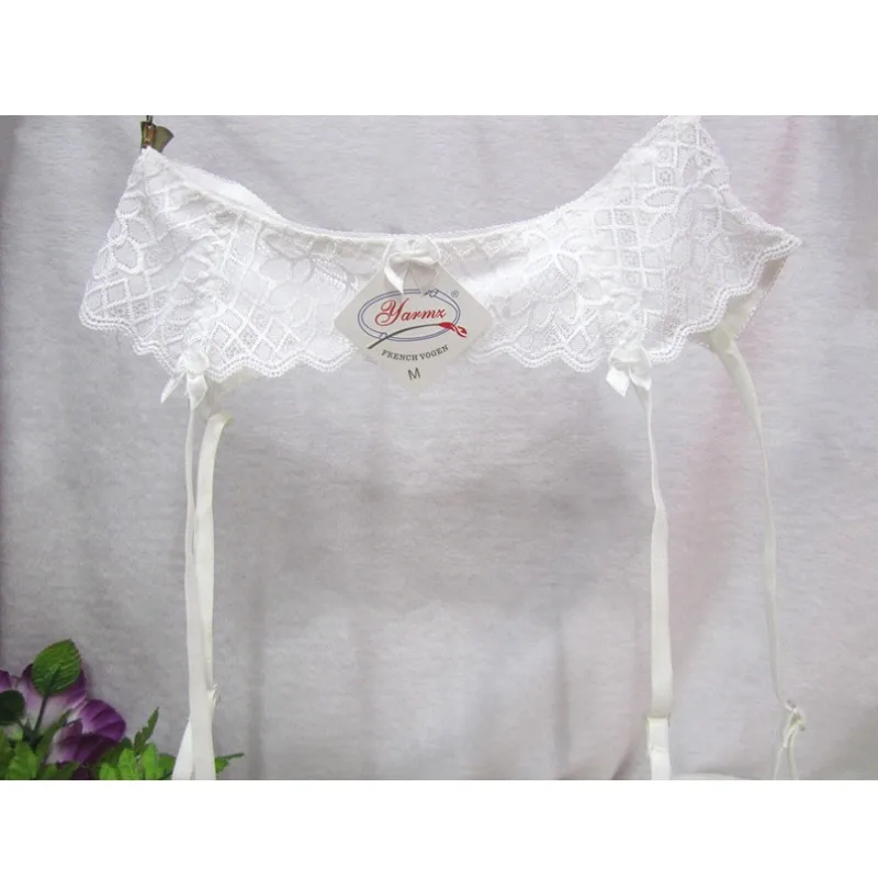 Sexy Woman Garter Suspenders Double Breasted Adjustable Lace Top Thigh-Highs Garter Waist Belt for Stockings Socks Lingerie